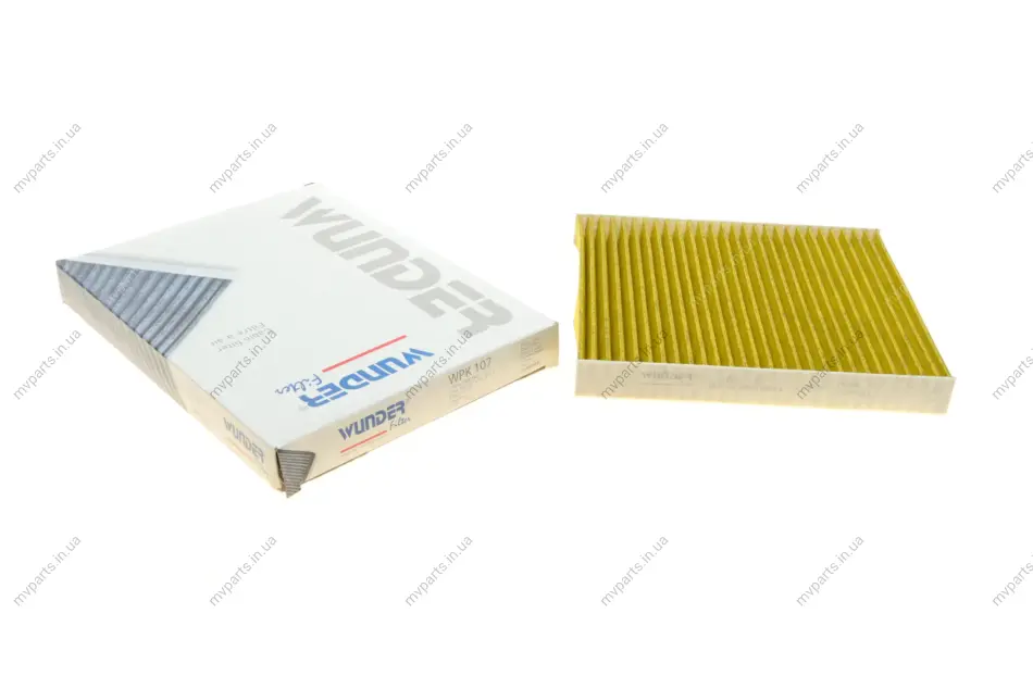 Фільтр салону VW Polo 1.0TSI/Seat Ibiza 1.0 i/1.6 TDI 17- (вугільний) WPK 107 WUNDER FILTER WPK-107 (фото 1)