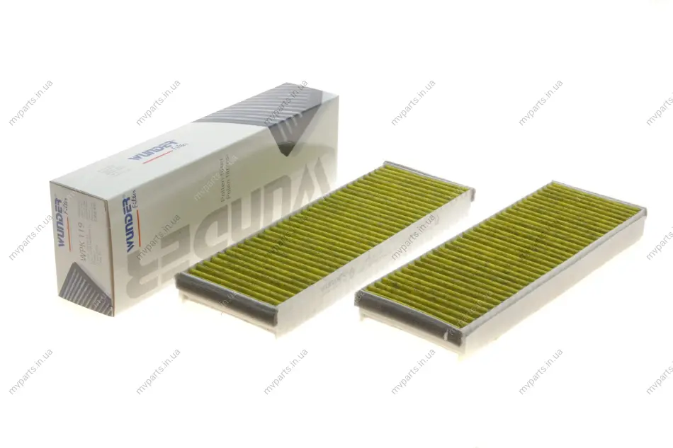 Фільтр салону Audi A6 2.0/2.7TDI 04- (вугільний) (к-кт 2 шт.) WPK 119 WUNDER FILTER WPK-119 (фото 1)