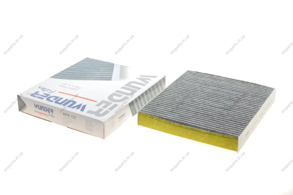 Фільтр салону Skoda Fabia/Roomster/VW Polo 99-10 (вугільний) WPK 122 WUNDER FILTER WPK-122 (фото 1)