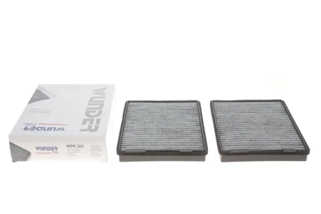 Фільтр салону BMW 5 (E39) (вугільний) (к-кт 2 шт.) WPK 203 WUNDER FILTER WPK-203