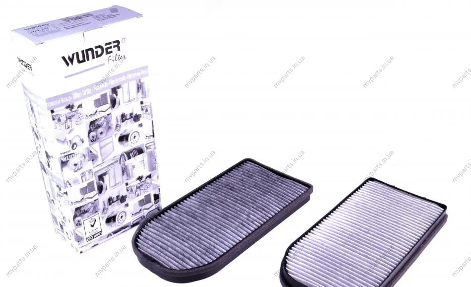 Фільтр салону BMW 7 (E38) 2.5tds-5.4i (вугільний) (к-кт 2 шт.) WPK 208 WUNDER FILTER WPK-208 (фото 1)