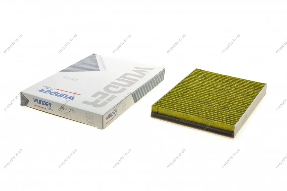 Фільтр салону Land Rover Discovery Sport/Evoque 14-/Freelander 2 /Volvo S60 II/S80 II 06- (вугільний) WPK 219 WUNDER FILTER WPK-219 (фото 1)