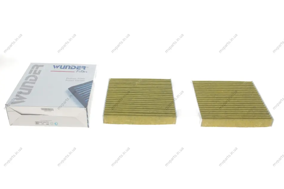 Фільтр салону BMW X3 (F25)/X4 (F26) 2.0/3.0D 10- (вугільний) (к-кт 2 шт.) WPK 223 WUNDER FILTER WPK-223 (фото 1)