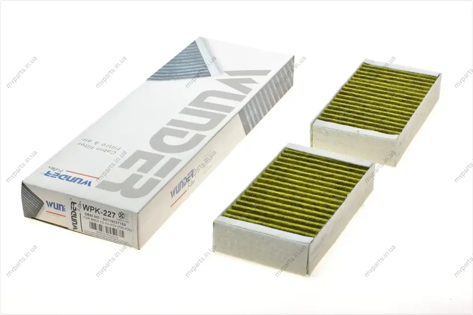Фільтр салону BMW X3 (F25)/X4 (F26) 2.0/3.0D 10-18 (вугільний) WPK 227 WUNDER FILTER WPK-227 (фото 1)