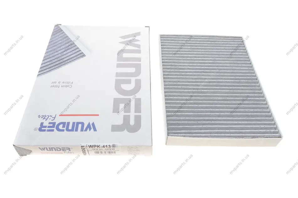 Фільтр салону Citroen C5/Peugeot 407 04- (вугільний) WPK 413 WUNDER FILTER WPK-413 (фото 1)