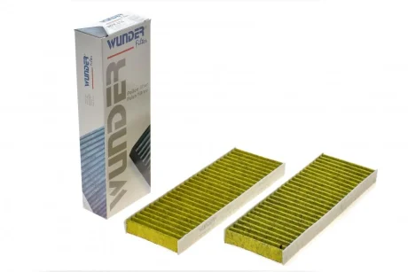 Фільтр салону Citroen C-Elysee/Peugeot 301 12- (к-кт 2 шт.) (вугільний) WPK 416 WUNDER FILTER WPK-416