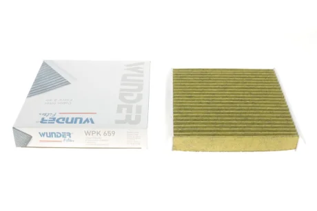 Фільтр салону Peugeot Bipper/Citroen Nemo 08- (вугільний) WPK 659 WUNDER FILTER WPK-659