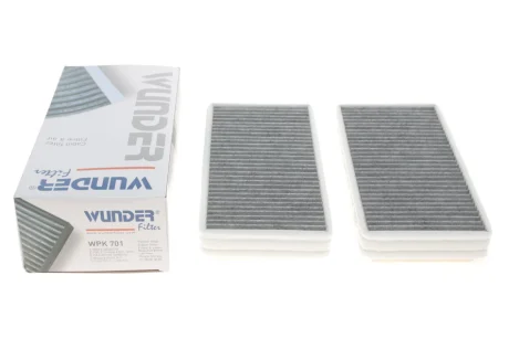 Фільтр салону MB E-class (W210) (к-кт 2шт.) (вугільний) WPK 701 WUNDER FILTER WPK-701