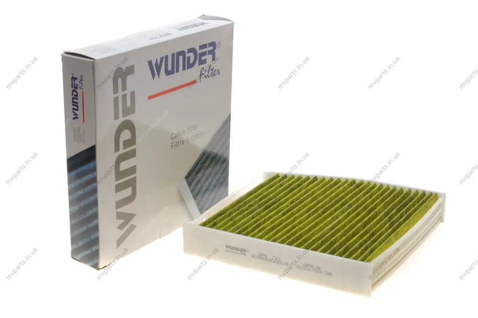 Фільтр салону MB A-class (W176)/B (W246/W242) 12-/Infiniti Q30 15- (вугільний) WPK 721 WUNDER FILTER WPK-721 (фото 1)