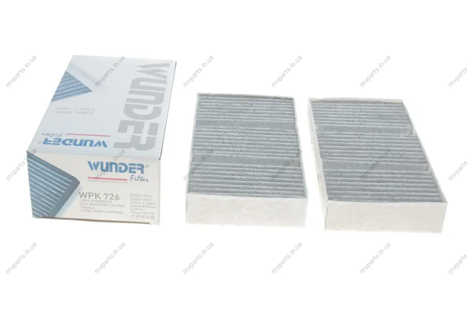 Фільтр салону MB M-class (W166) 11- (вугільний) WPK 726 WUNDER FILTER WPK-726 (фото 1)