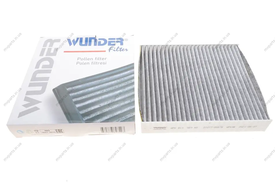 Фільтр салону Renault Clio/Dacia Logan 12- (вугільний) WPK 813 WUNDER FILTER WPK-813 (фото 1)