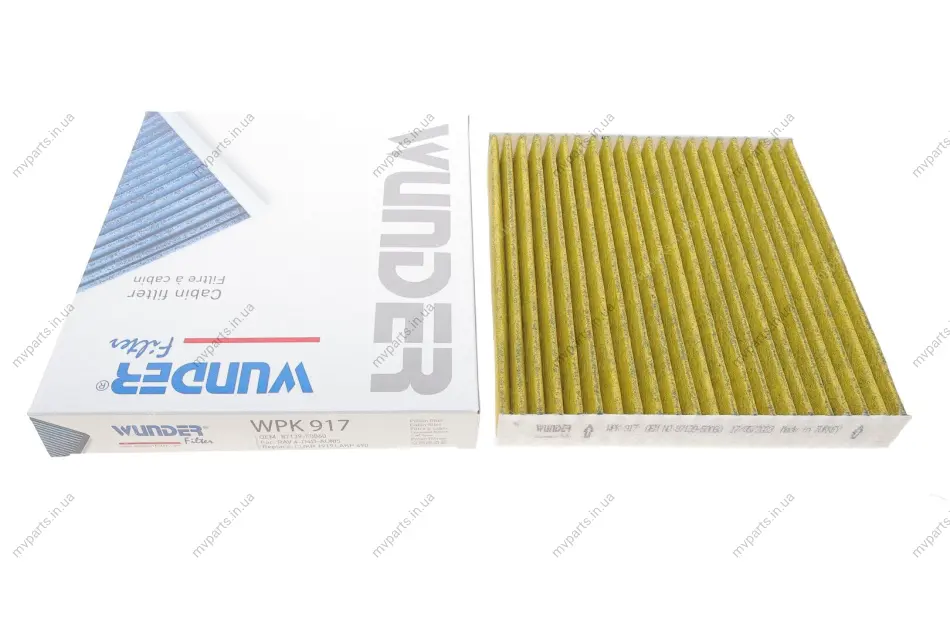 Фільтр салону Toyota/Lexus 00- (вугільний) WPK 917 WUNDER FILTER WPK-917 (фото 1)