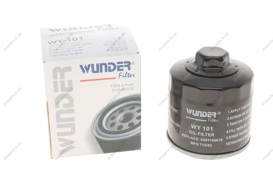 Фільтр масляний VW Caddy II 1.4/1.6i / Golf IV/V/Seat WY 101 WUNDER FILTER WY-101 (фото 1)
