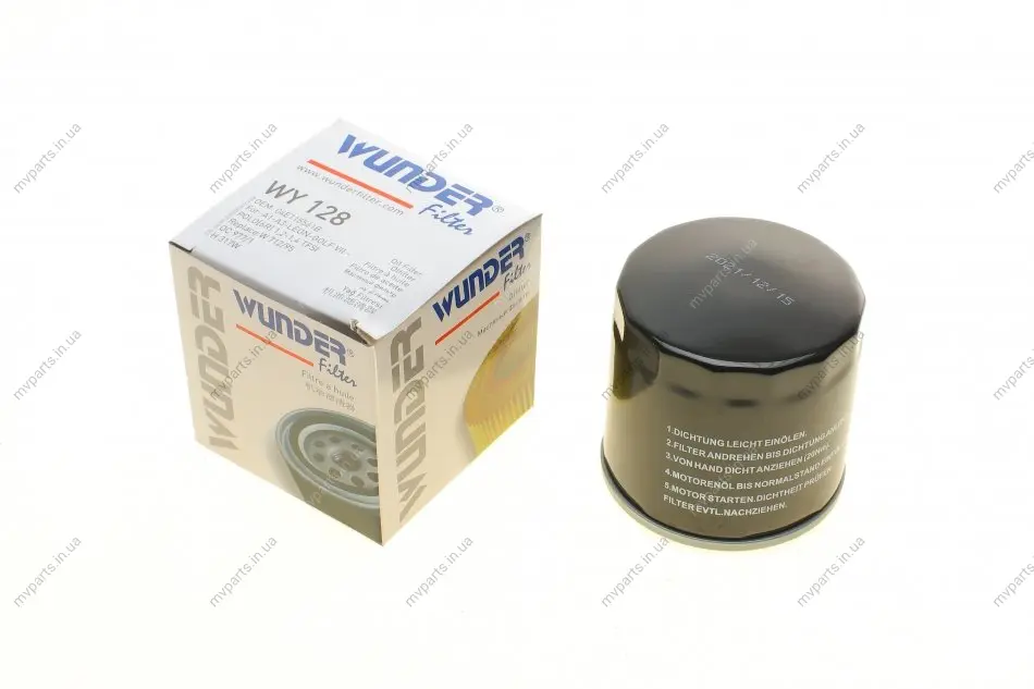Фільтр масляний VW Caddy IV 1.0-1.6TSI / Golf VI/VII/Seat WY 128 WUNDER FILTER WY-128 (фото 1)