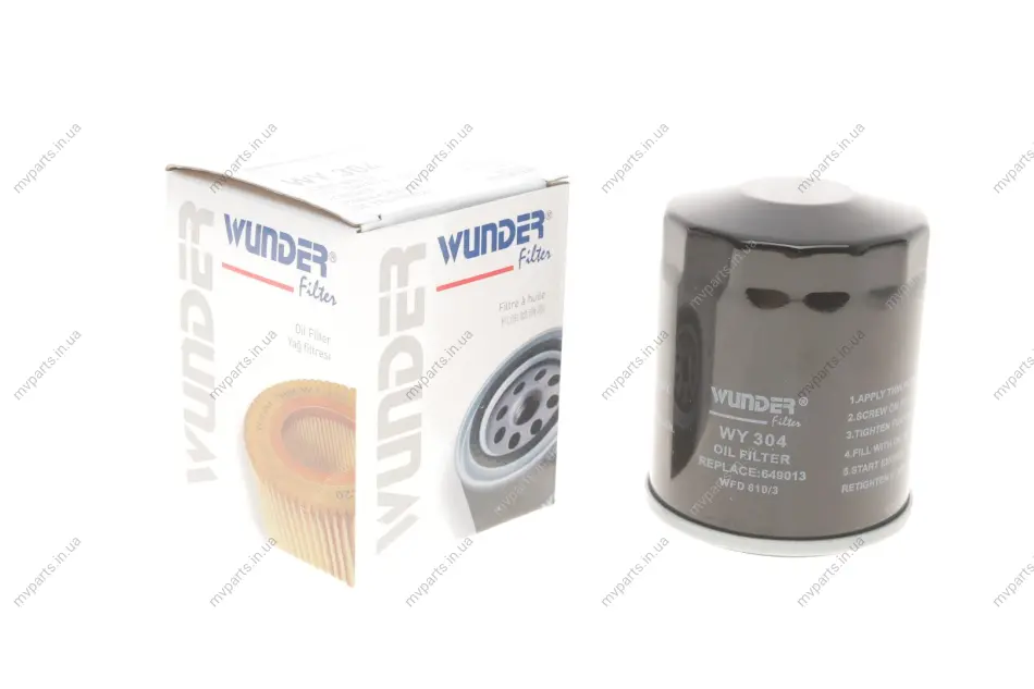 Фільтр масляний Mazda 626 II-V 1.8-2.0/Smart Forfour WY 304 WUNDER FILTER WY-304 (фото 1)