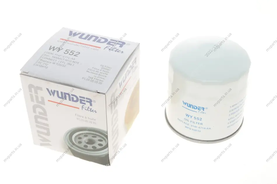 Фільтр масляний Ford Transit 2.5D/TD 92- /Connect 1.8Di/TDCi 02- WY 552 WUNDER FILTER WY-552 (фото 1)