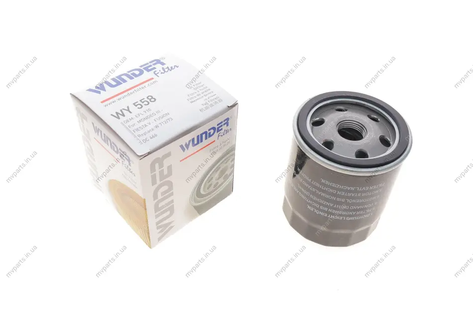 Фільтр масляний Ford Focus/Transit 1.0-2.3 82- WY 558 WUNDER FILTER WY-558 (фото 1)