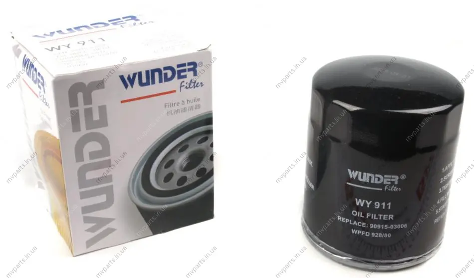 Фільтр масляний Toyota Land Cruiser 3.0D-4D WY 911 WUNDER FILTER WY-911 (фото 1)