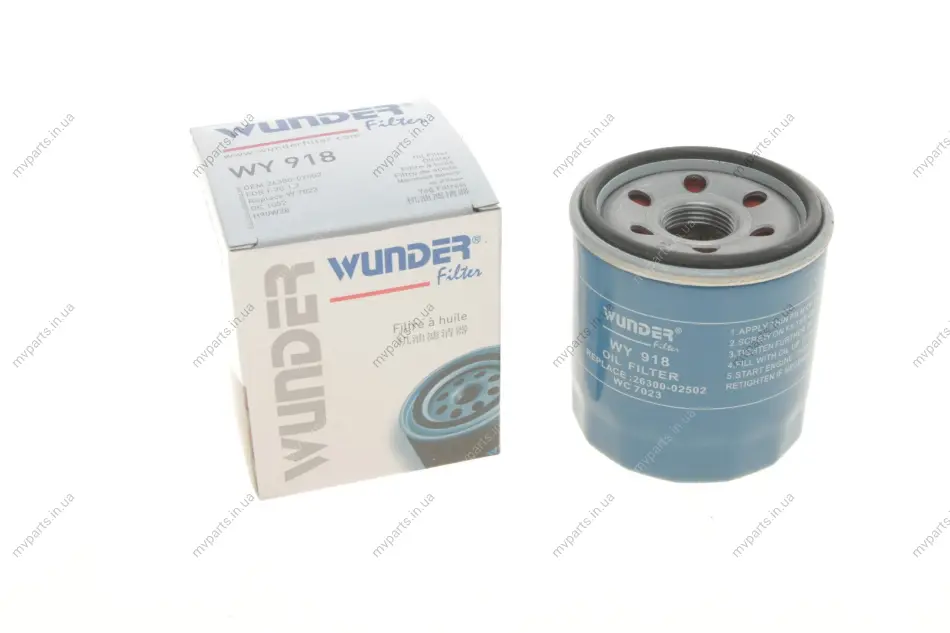 Фільтр масляний Renault Laguna 2.0i 16V 07- WY 918 WUNDER FILTER WY-918 (фото 1)
