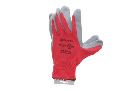 Рукавиці захисні з нітриловим покриттям RED NITRILE (Т.10) WURTH 0899403110