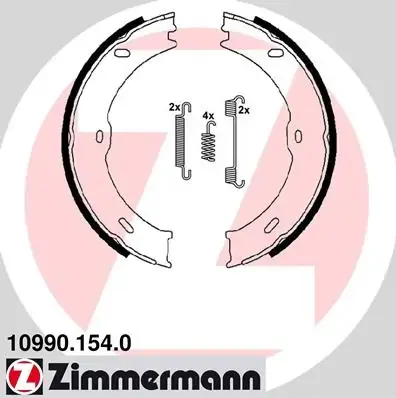 Колодки ручника MB Sprinter/VW Crafter 06- (180x25) 10990.154.0 ZIMMERMANN 10990-154-0 (фото 1)