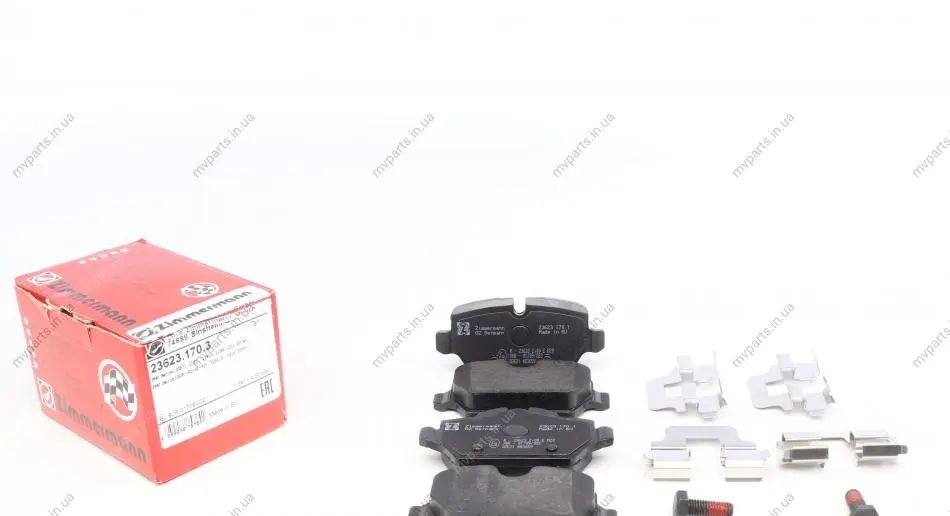 Колодки гальмівні (задні) BMW 3 (E90/E92) 04-11/1 (E81/82/87) 03-13 (Lucas-Girling)(з аксесуарами) 23623.170.3 ZIMMERMANN 23623-170-3 (фото 1)