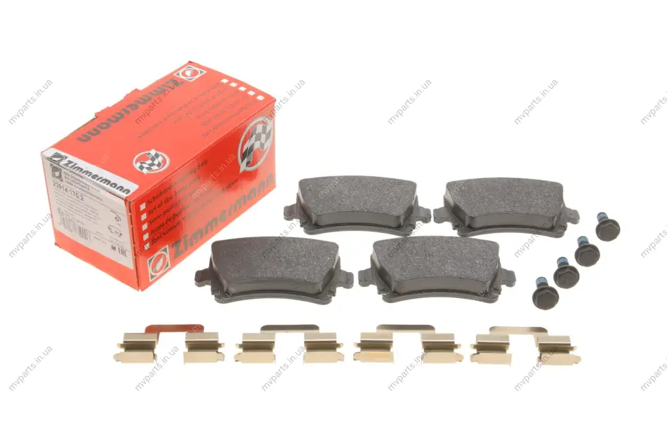 Колодки гальмівні (задні) VW Caddy 03-15 (Lucas-Girling) (з аксесуарами) 23914.170.2 ZIMMERMANN 23914-170-2 (фото 1)