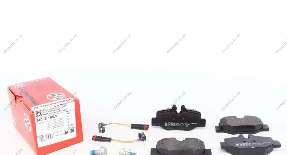 Колодки гальмівні (задні) MB Vito (W639) 03- (Bendix-Bosch) (з аксесуарами) 24008.185.3 ZIMMERMANN 24008-185-3 (фото 1)