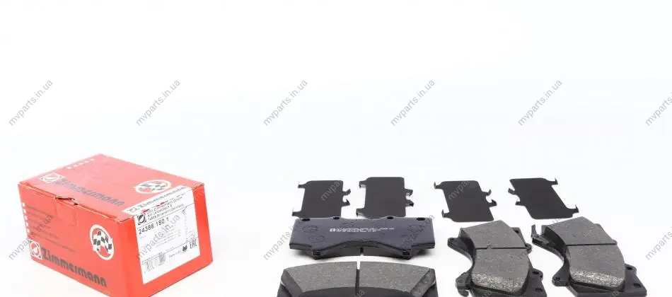 Колодки гальмівні (передні) Toyota Land Cruiser 200 08- (Advics) 24386.180.1 ZIMMERMANN 24386-180-1 (фото 1)
