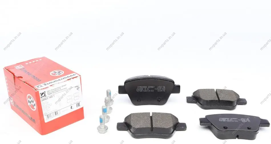 Колодки гальмівні (задні) VW Caddy III/Golf VI/VII/Touran 10- (Bosch) 24563.165.1 ZIMMERMANN 24563-165-1 (фото 1)