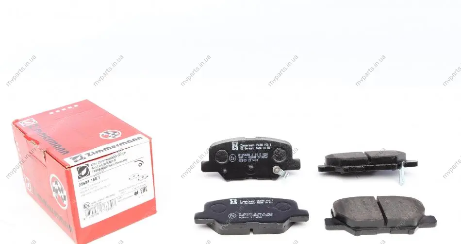 Колодки гальмівні (задні) Mitsubishi Outlander III/Mazda 6 12- (Akebono) 25688.150.1 ZIMMERMANN 25688-150-1 (фото 1)
