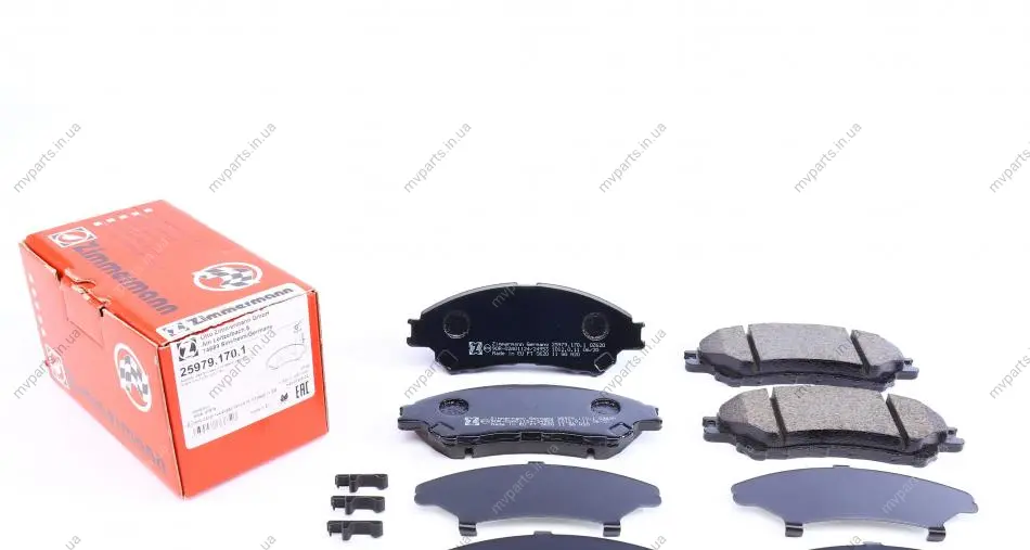 Колодки гальмівні (передні) Suzuki SX4/ Vitara 1.4 T/1.6 14- (з датчиком) (Akebono) 25979.170.1 ZIMMERMANN 25979-170-1 (фото 1)